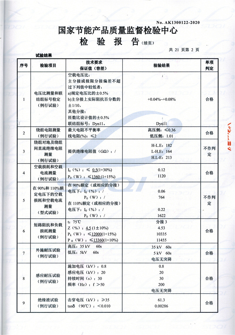 高低压试验报告-S11-1250临川临川临川油浸式变压器-2.jpg